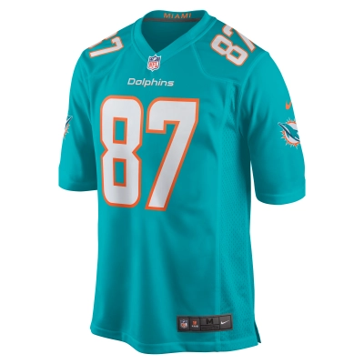 Men's Miami Dolphins DaeSean Hamilton Aqua Home Game Player Jersey 02