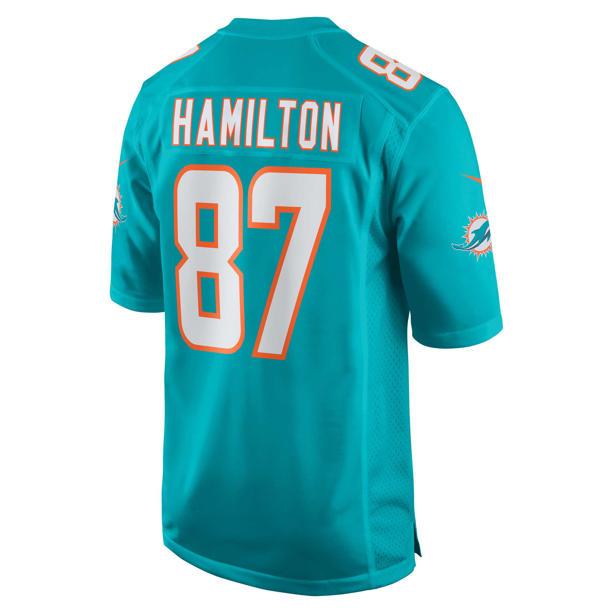 Men's Miami Dolphins DaeSean Hamilton Aqua Home Game Player Jersey