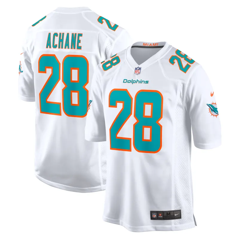 Men's Miami Dolphins Devon Achane White Player Game Jersey