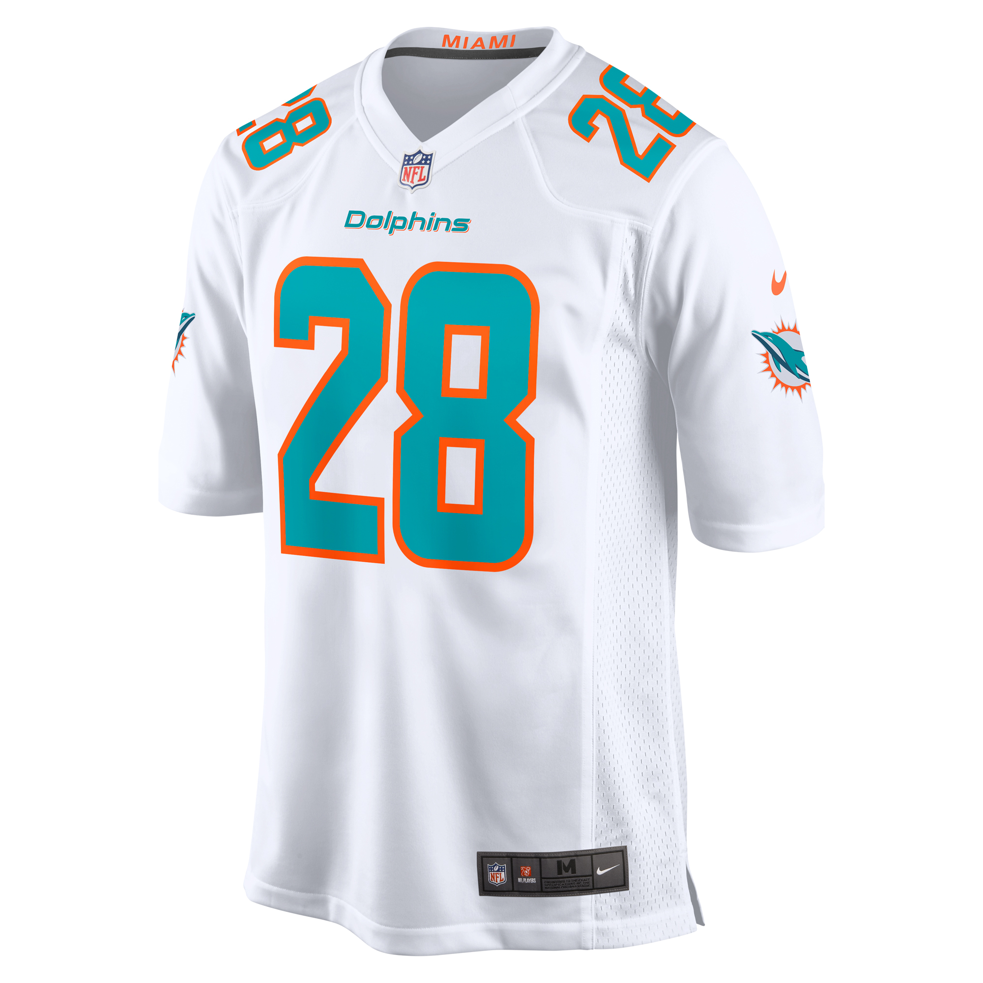 Men's Miami Dolphins Devon Achane White Player Game Jersey