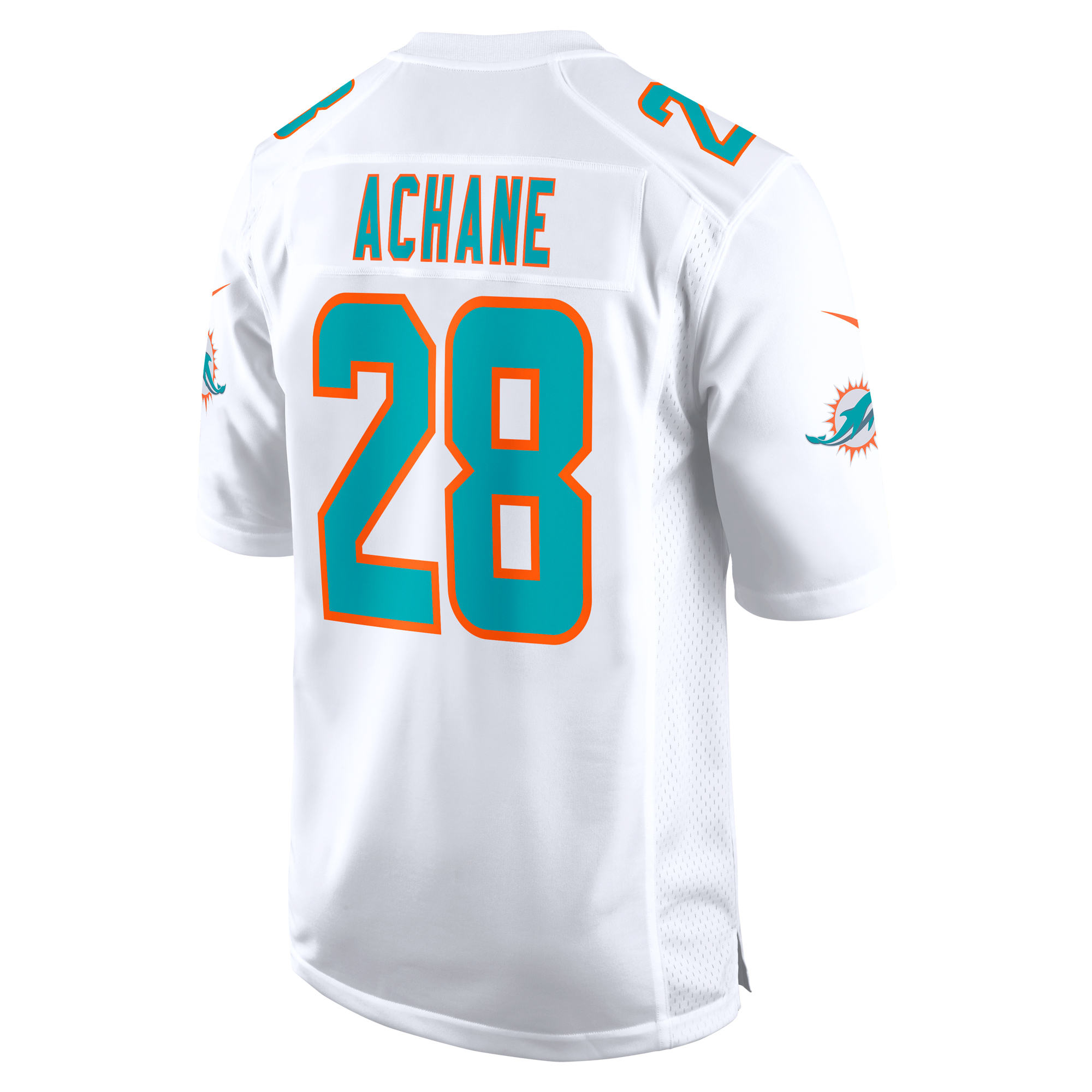 Men's Miami Dolphins Devon Achane White Player Game Jersey