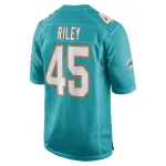 Men's Miami Dolphins Duke Riley Aqua Game Jersey