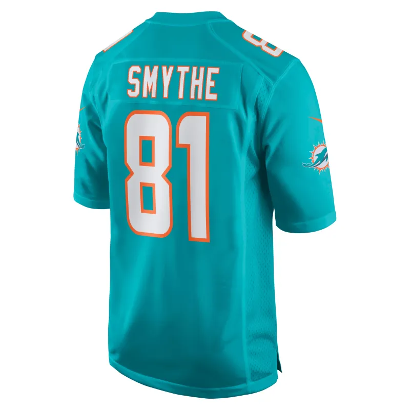 Men's Miami Dolphins Durham Smythe Aqua Game Jersey