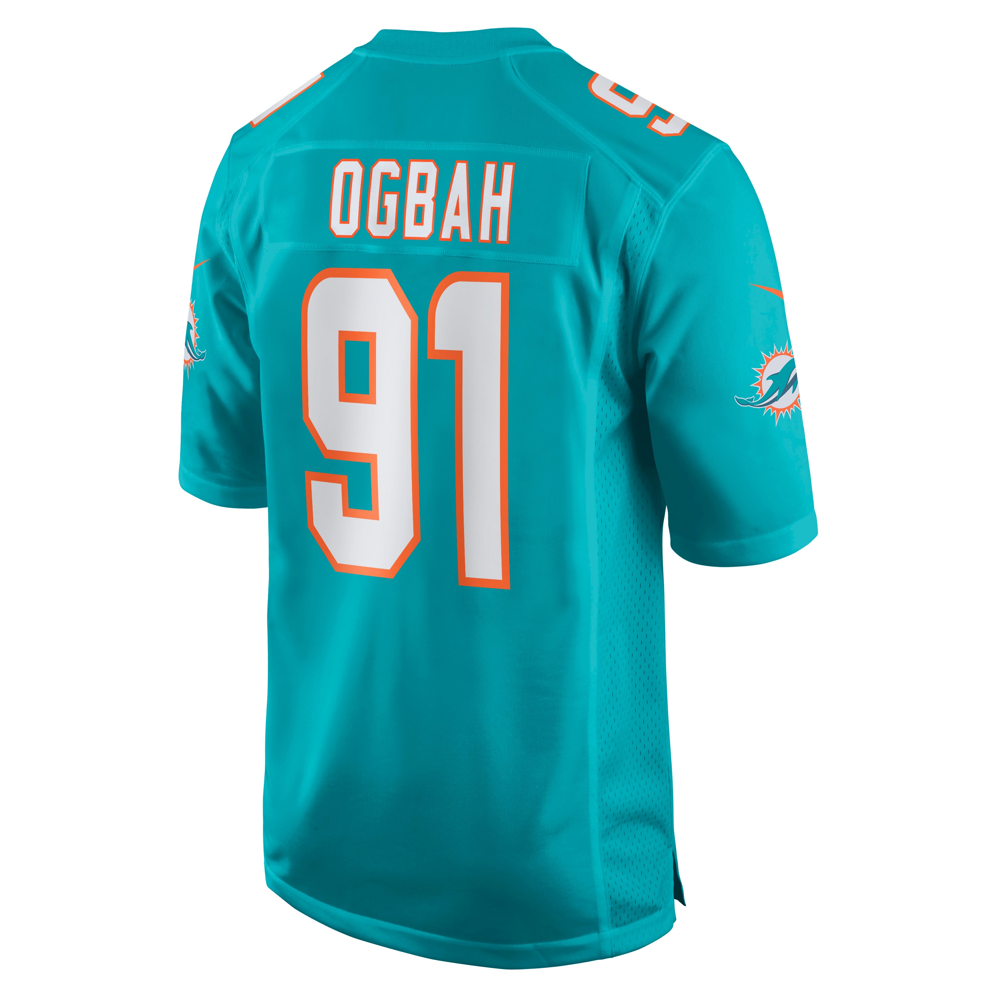Men's Miami Dolphins Emmanuel Ogbah Aqua Game Jersey