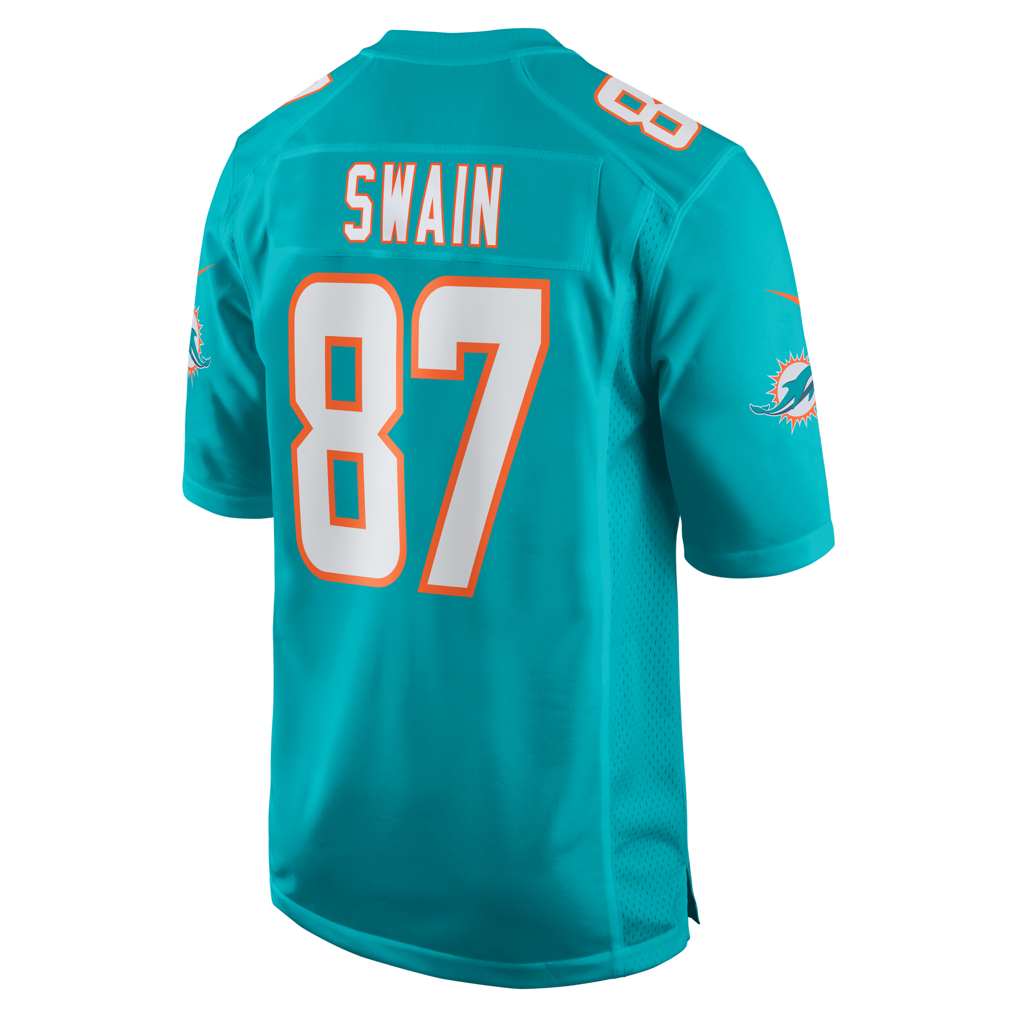 Men's Miami Dolphins Freddie Swain  Aqua Game Jersey