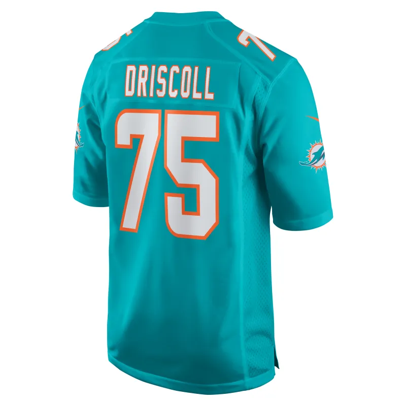 Men's Miami Dolphins Jack Driscoll  Aqua Team Game Jersey