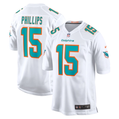 Men's Miami Dolphins Jaelan Phillips  White Game Jersey 01
