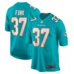 Men's Miami Dolphins Jake Funk  Aqua Game Jersey