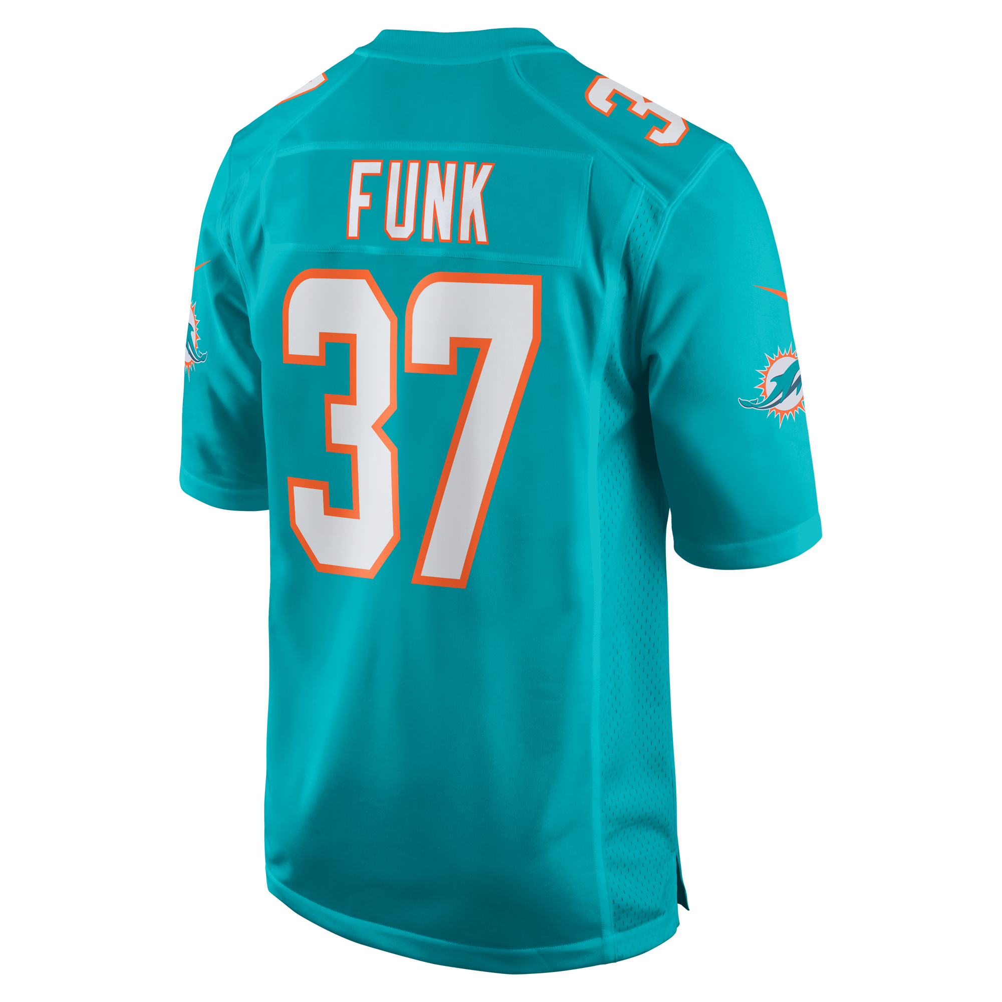 Men's Miami Dolphins Jake Funk  Aqua Game Jersey