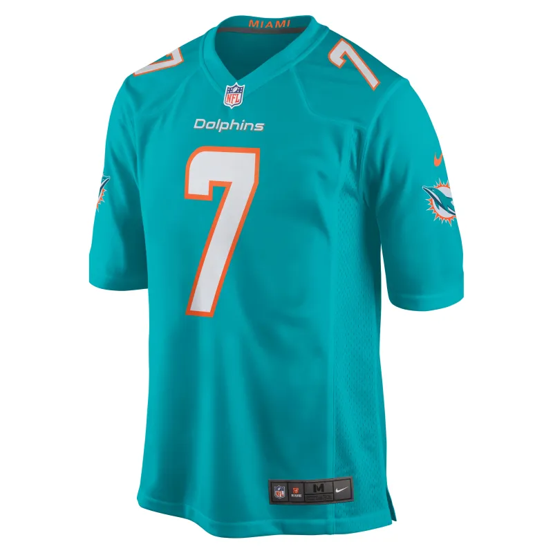 Men's Miami Dolphins Jason Sanders Aqua Game Jersey