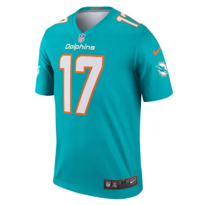 Men's Miami Dolphins Jaylen Waddle Aqua Legend Jersey 02