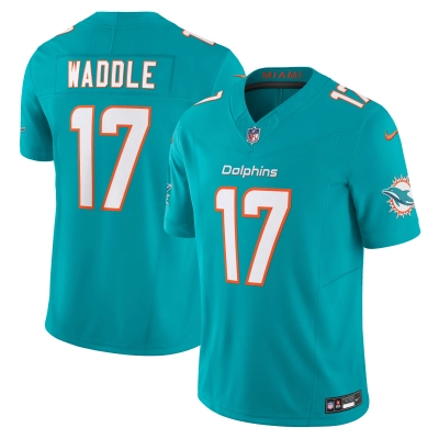 Men's Miami Dolphins Jaylen Waddle Aqua Vapor F.U.S.E. Limited Jersey 01