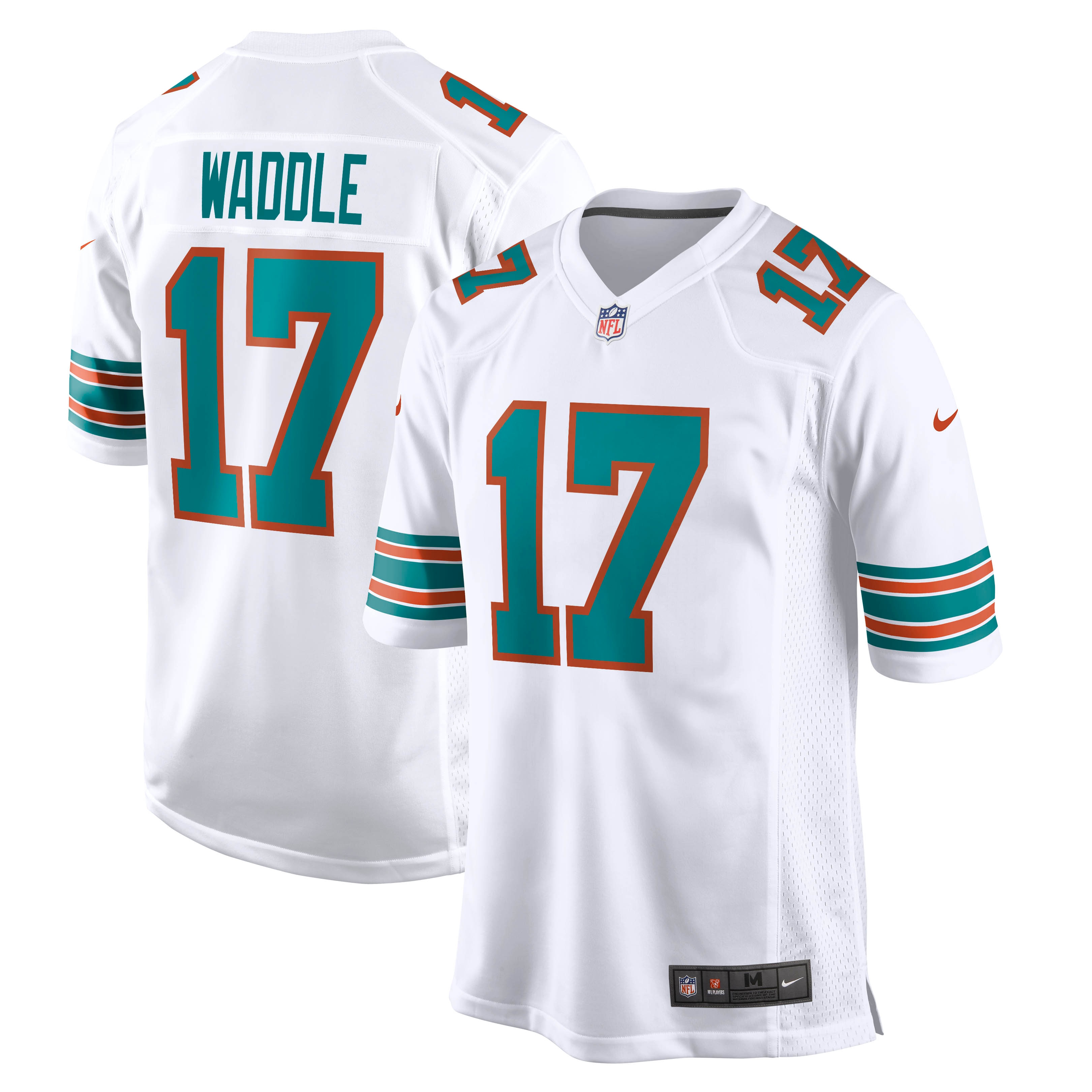 Men's Miami Dolphins Jaylen Waddle White Game Jersey