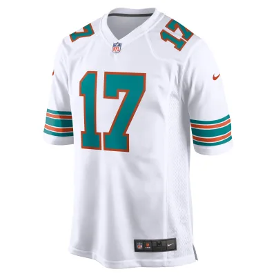 Men's Miami Dolphins Jaylen Waddle White Game Jersey 02