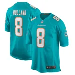 Men's Miami Dolphins Jevon Holland Aqua Game Player Jersey