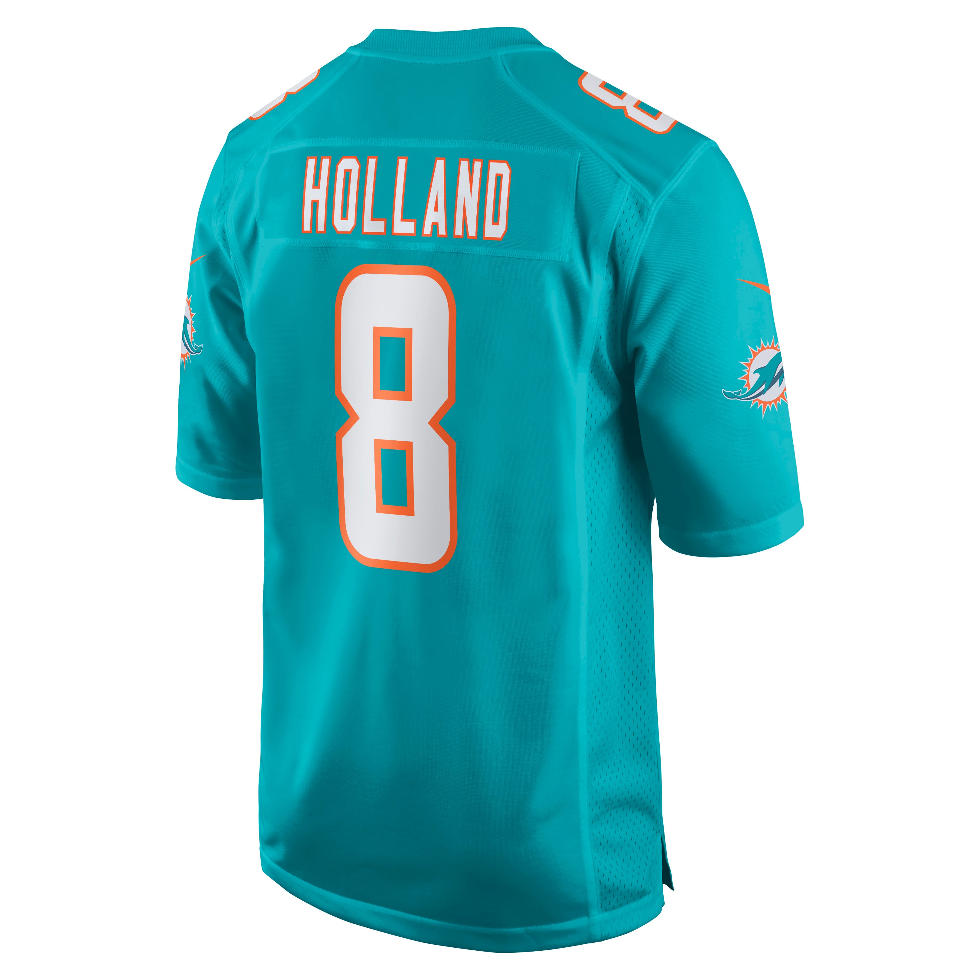 Men's Miami Dolphins Jevon Holland Aqua Game Player Jersey