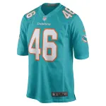 Men's Miami Dolphins John Lovett Aqua Game Player Jersey