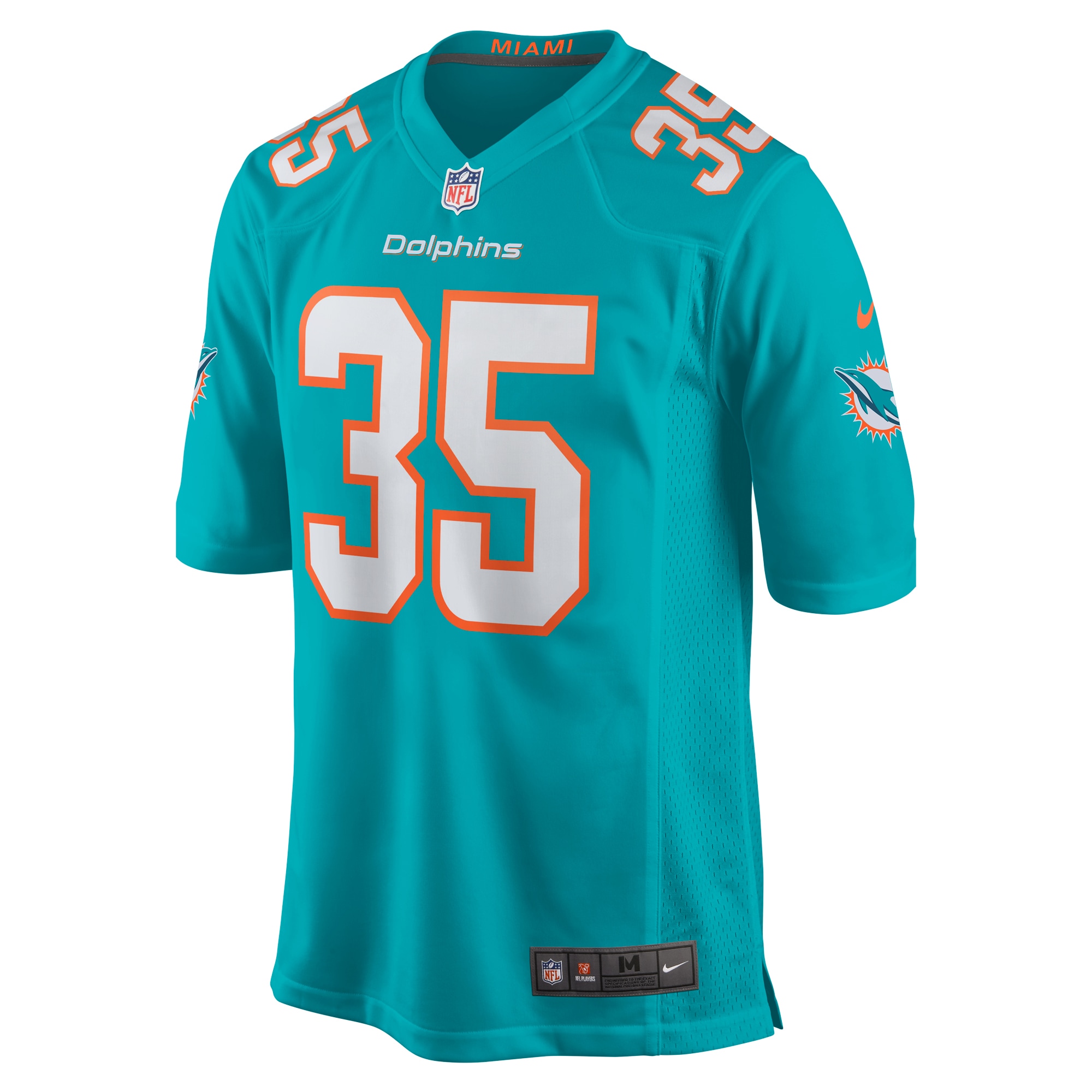 Men's Miami Dolphins Ka'Dar Hollman Aqua Home Game Player Jersey