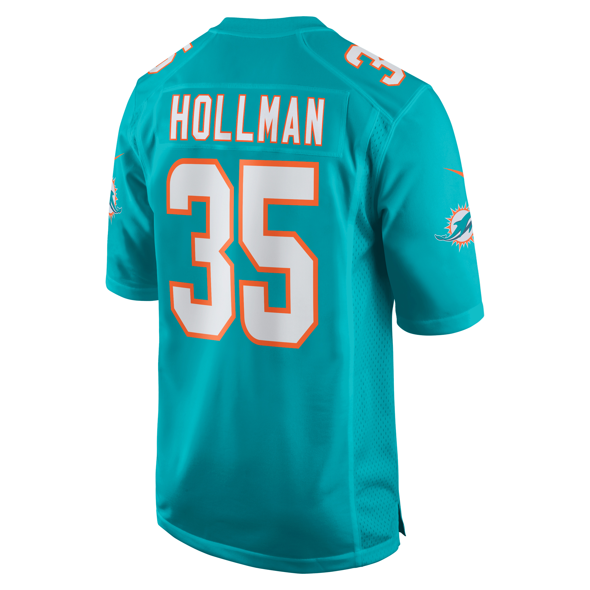 Men's Miami Dolphins Ka'Dar Hollman Aqua Home Game Player Jersey