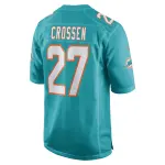 Men's Miami Dolphins Keion Crossen Aqua Game Player Jersey
