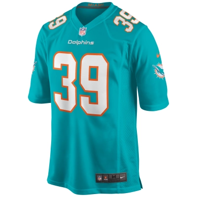 Men's Miami Dolphins Larry Csonka Aqua Game Retired Player Jersey 02