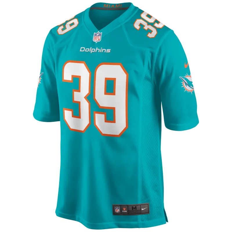 Men's Miami Dolphins Larry Csonka Aqua Game Retired Player Jersey