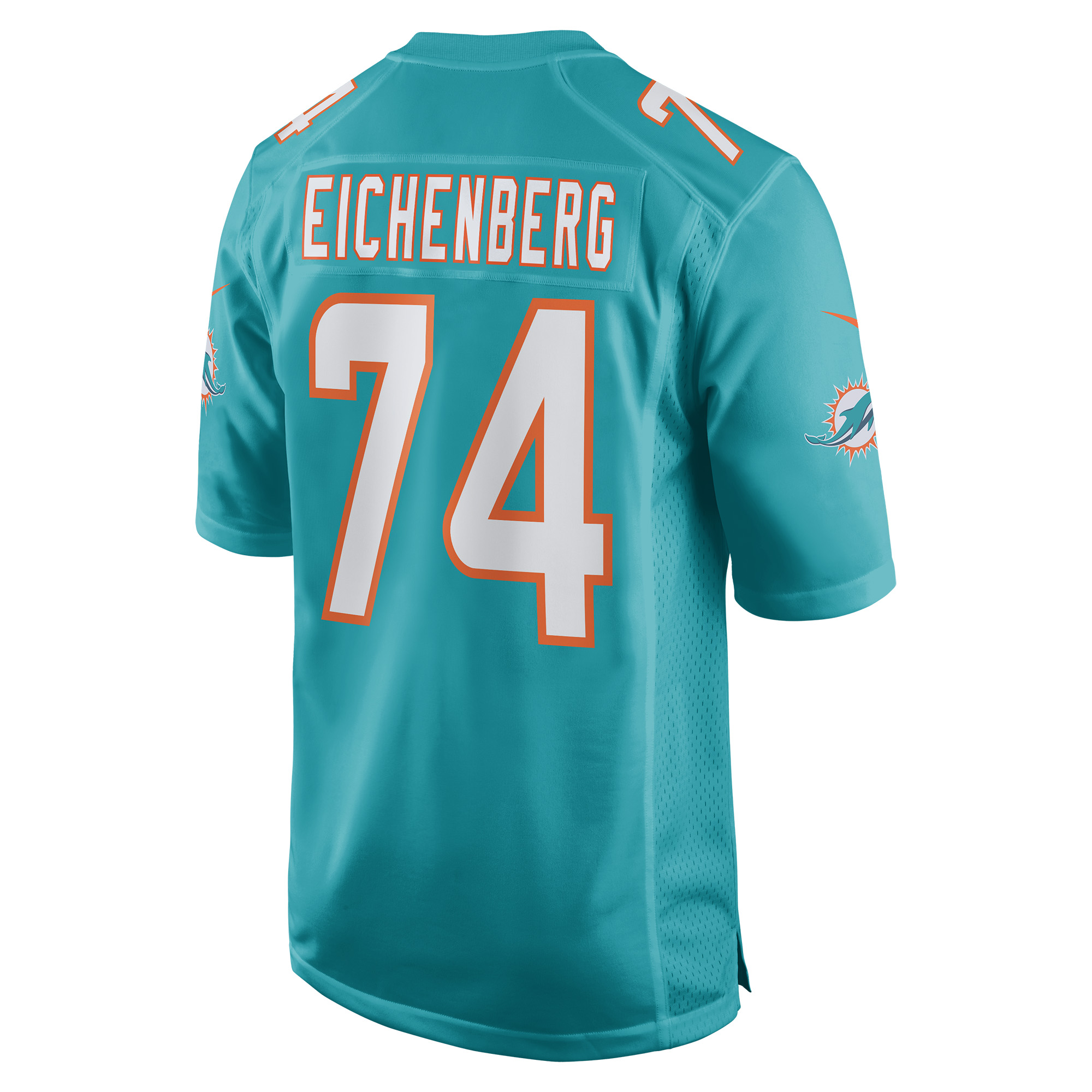 Men's Miami Dolphins Liam Eichenberg Aqua Game Jersey