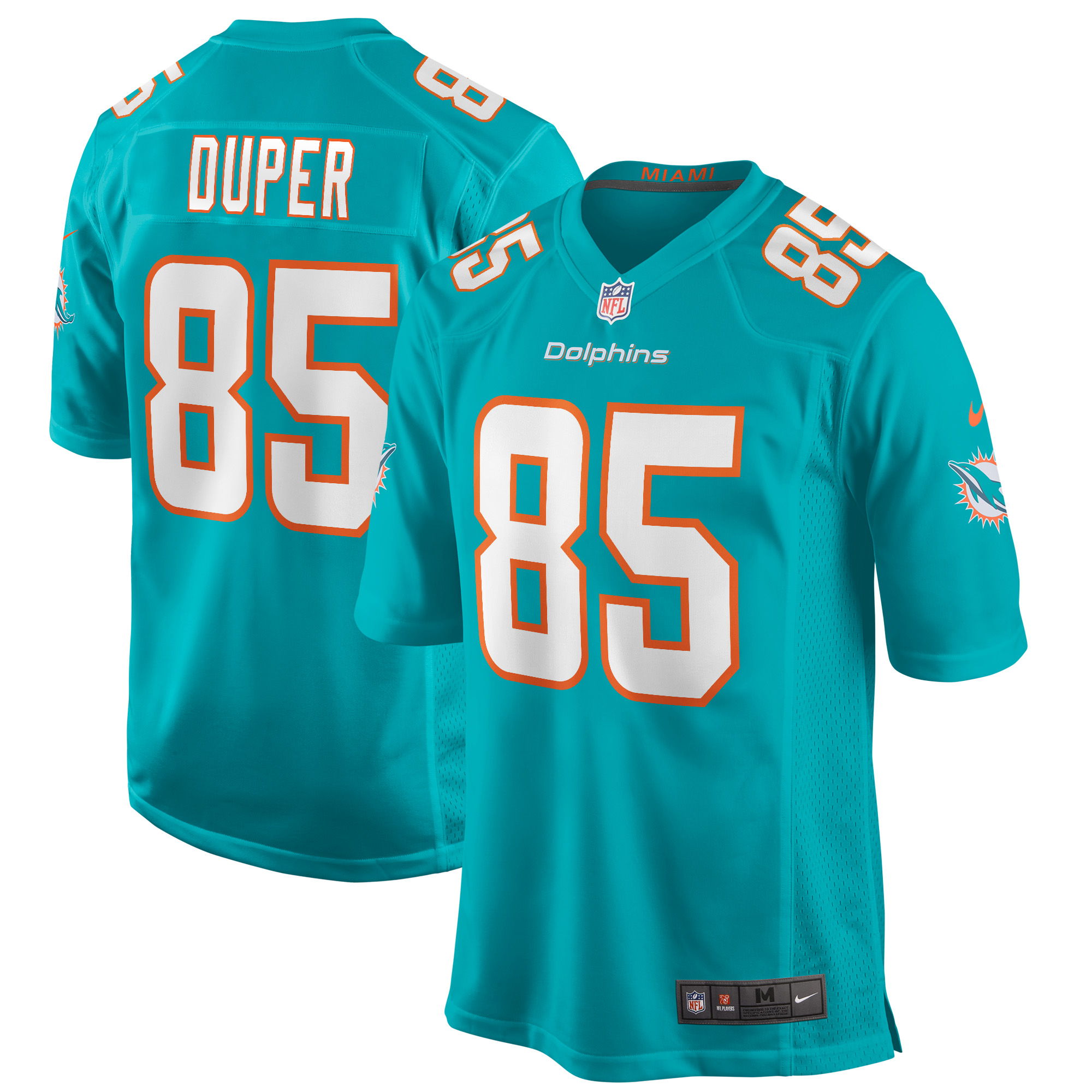 Men's Miami Dolphins Mark Duper Aqua Game Retired Player Jersey