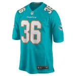 Men's Miami Dolphins Mark Milton Aqua Game Jersey