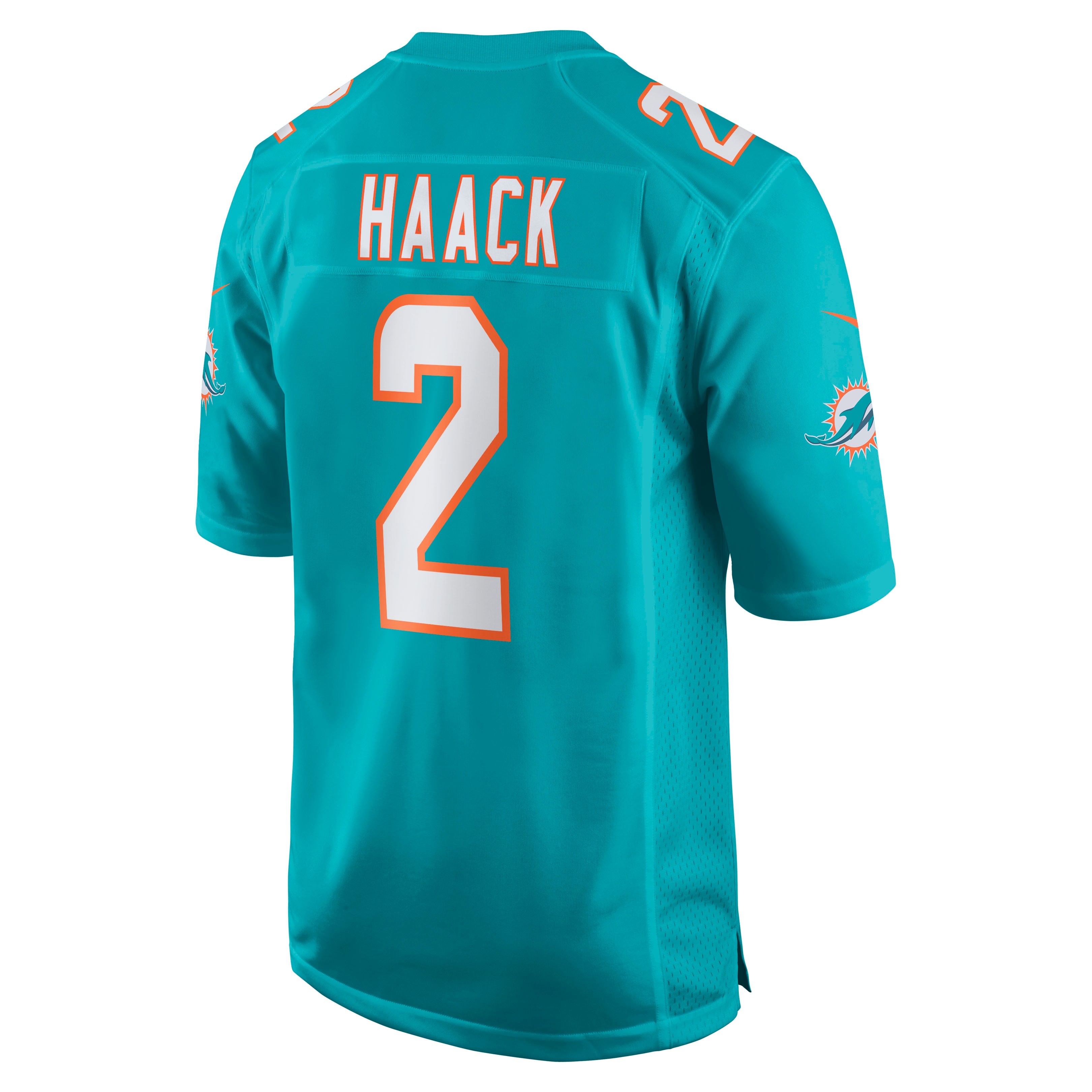 Men's Miami Dolphins Matt Haack Aqua Game Jersey