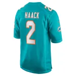 Men's Miami Dolphins Matt Haack Aqua Game Jersey
