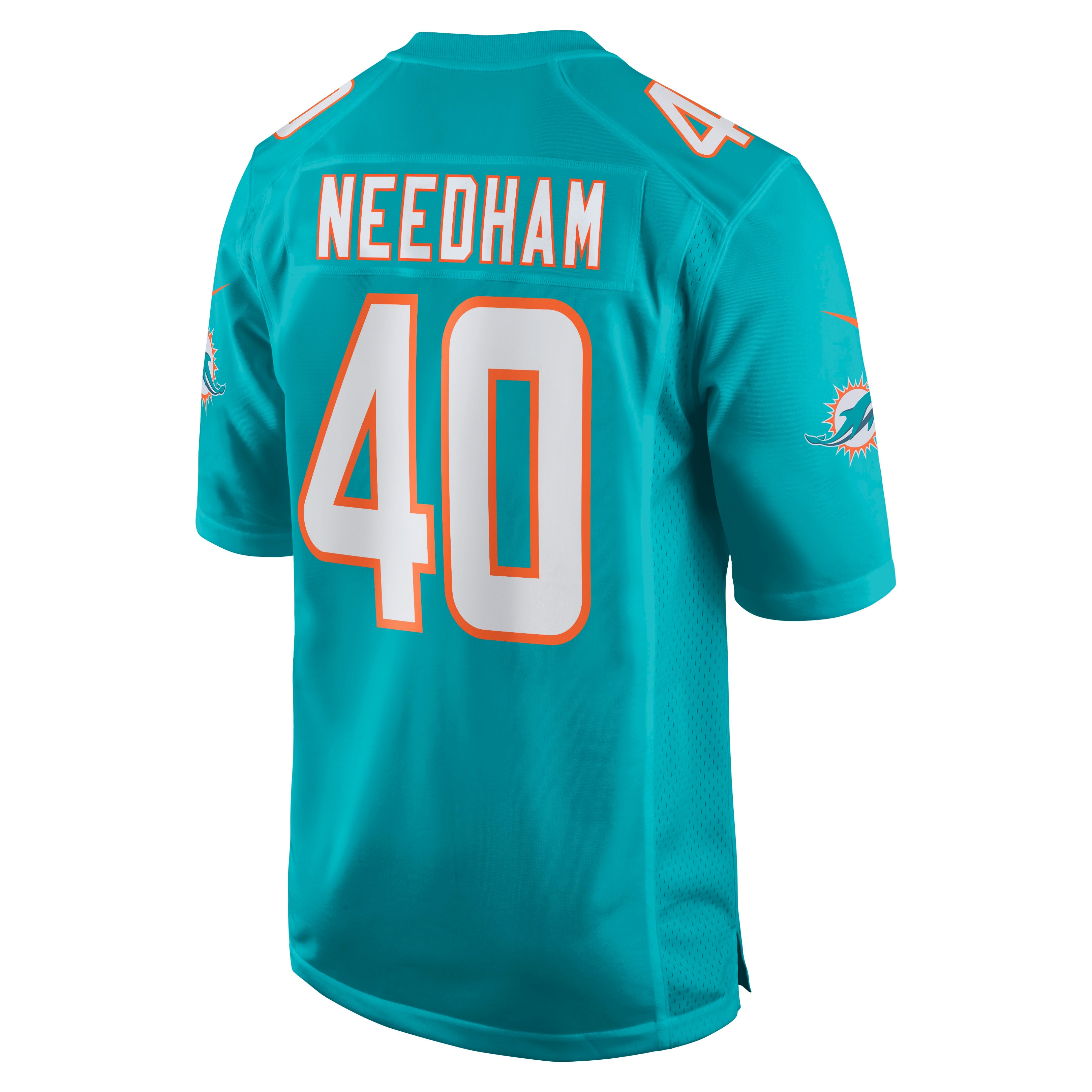 Men's Miami Dolphins Nik Needham Aqua Game Jersey