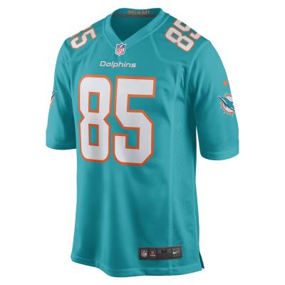 Men's Miami Dolphins River Cracraft Aqua Game Player Jersey 02