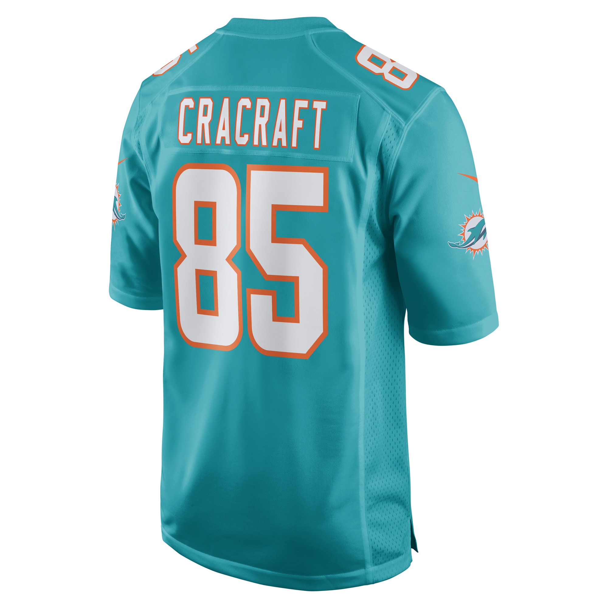 Men's Miami Dolphins River Cracraft Aqua Game Player Jersey
