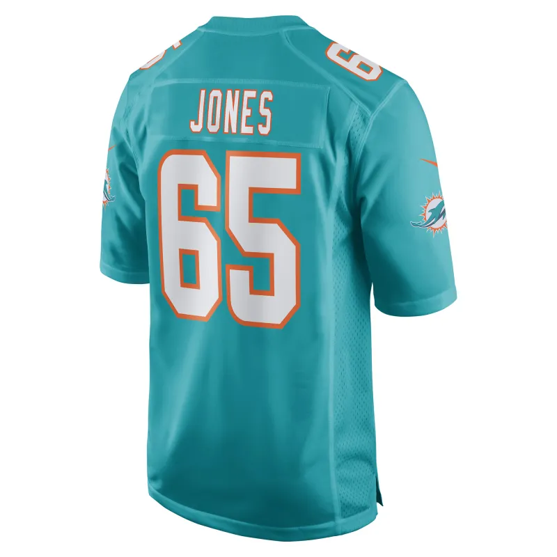 Men's Miami Dolphins Robert Jones Aqua Game Jersey