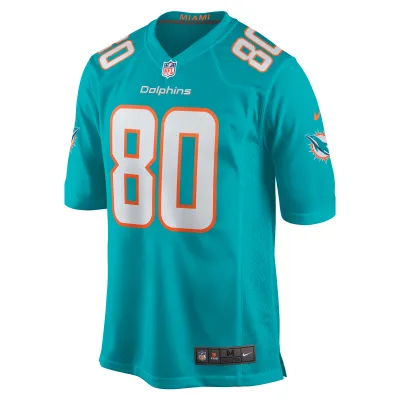 Men's Miami Dolphins Tanner Conner Aqua Home Game Player Jersey 02