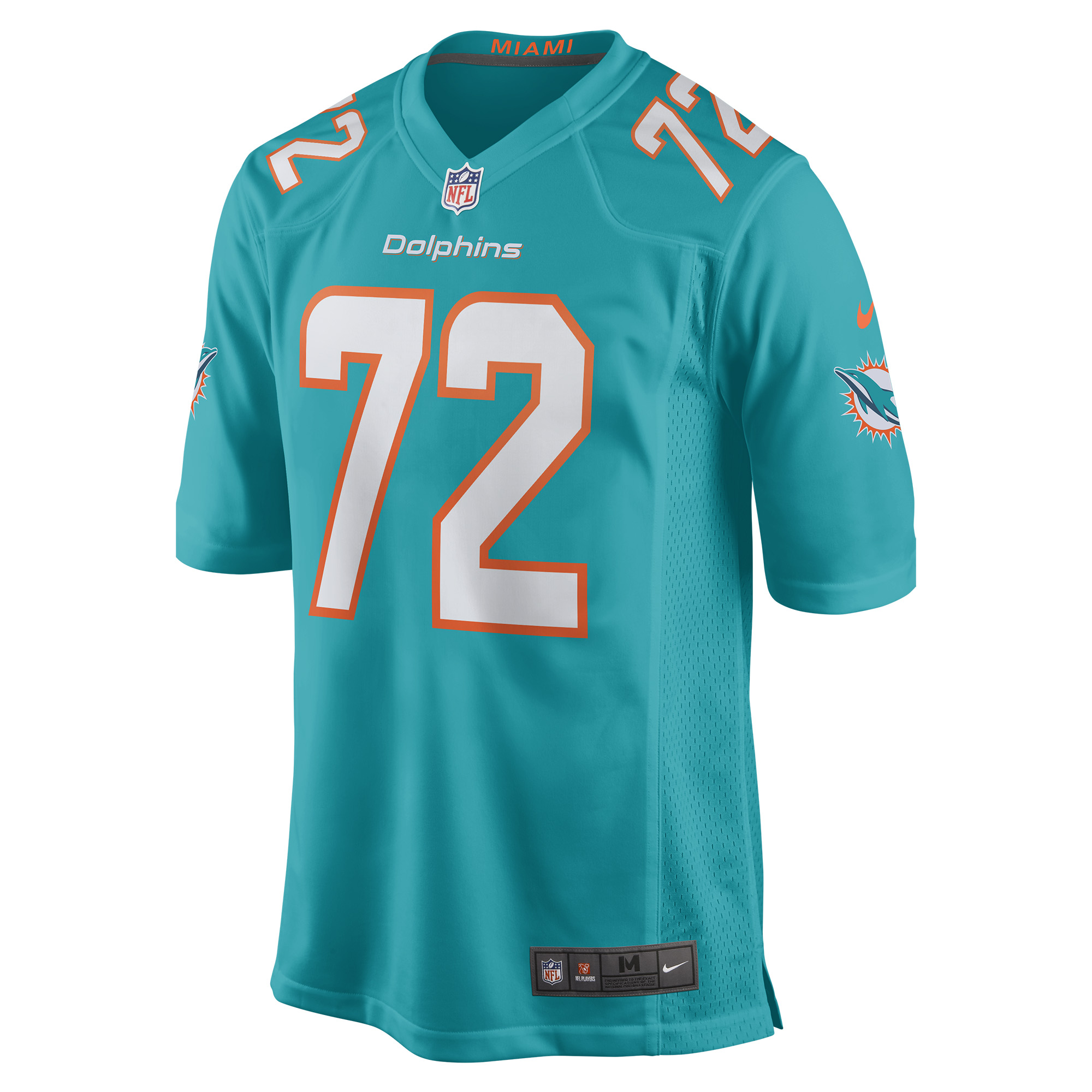 Men's Miami Dolphins Terron Armstead Aqua Game Jersey