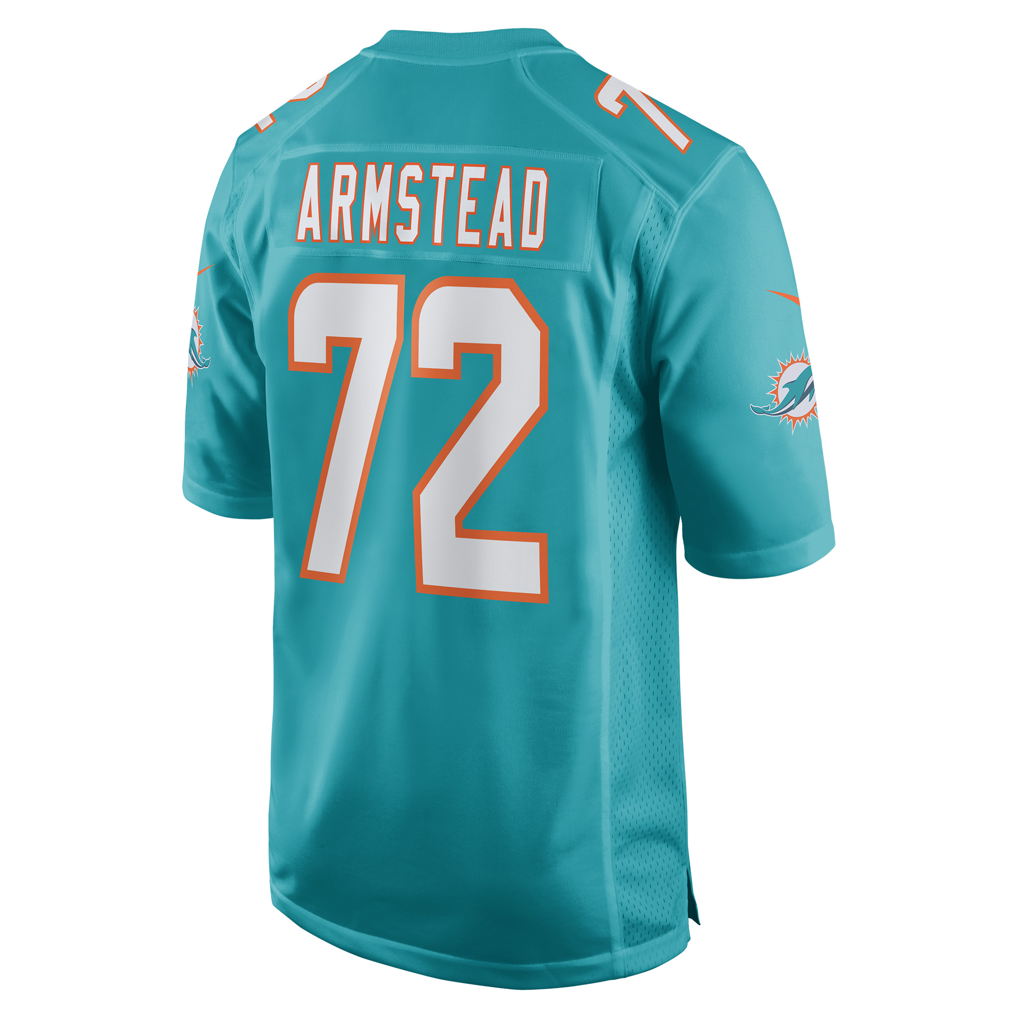 Men's Miami Dolphins Terron Armstead Aqua Game Jersey
