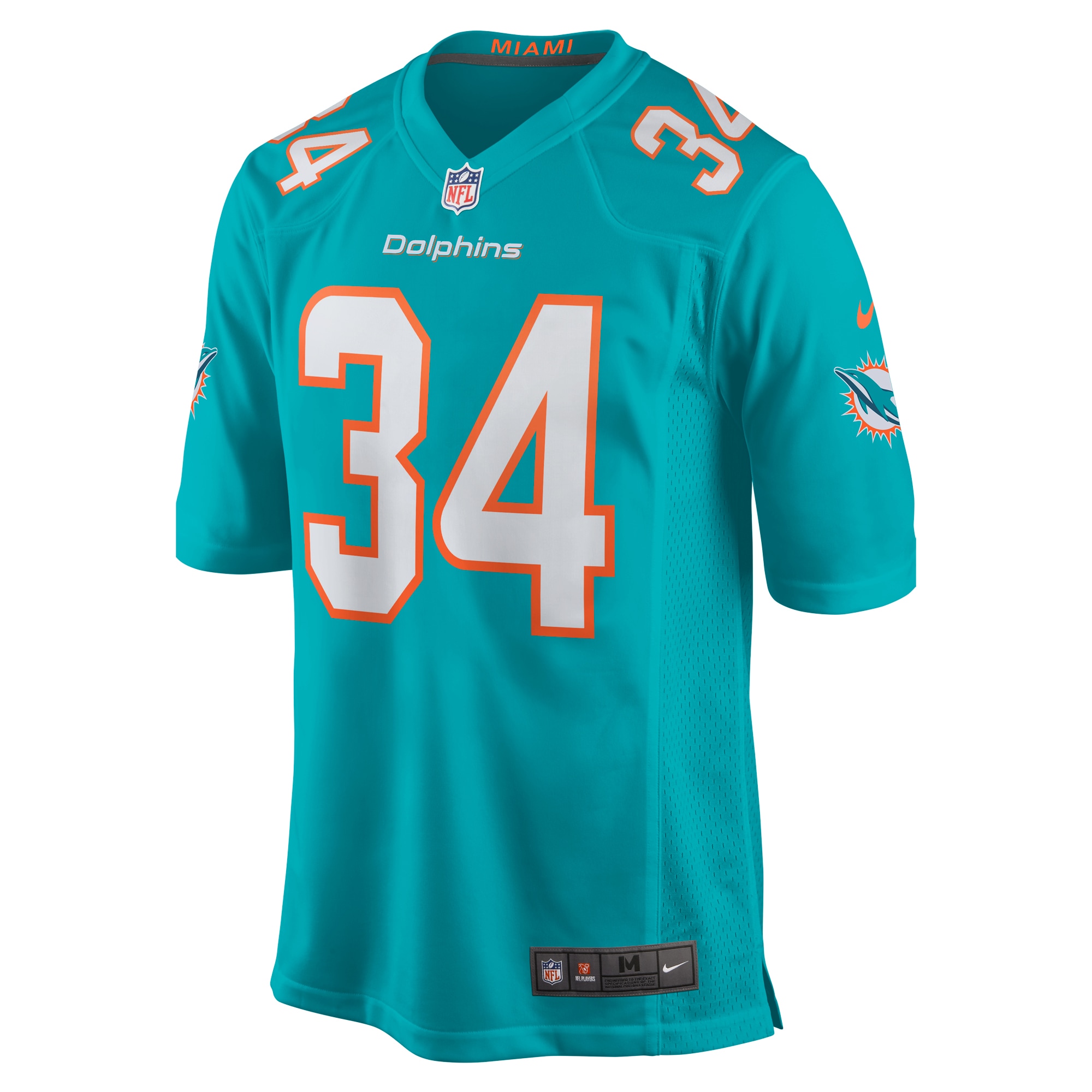 Men's Miami Dolphins Tino Ellis Aqua Home Game Player Jersey