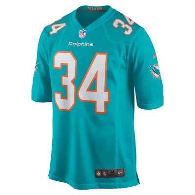 Men's Miami Dolphins Tino Ellis Aqua Home Game Player Jersey 02