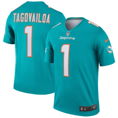Men's Miami Dolphins Tua Tagovailoa Aqua Legend Jersey 01
