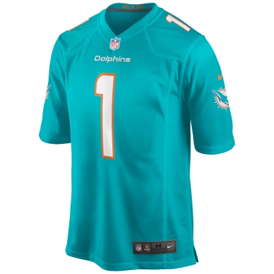 Men's Miami Dolphins Tua Tagovailoa Aqua Player Game Jersey 02