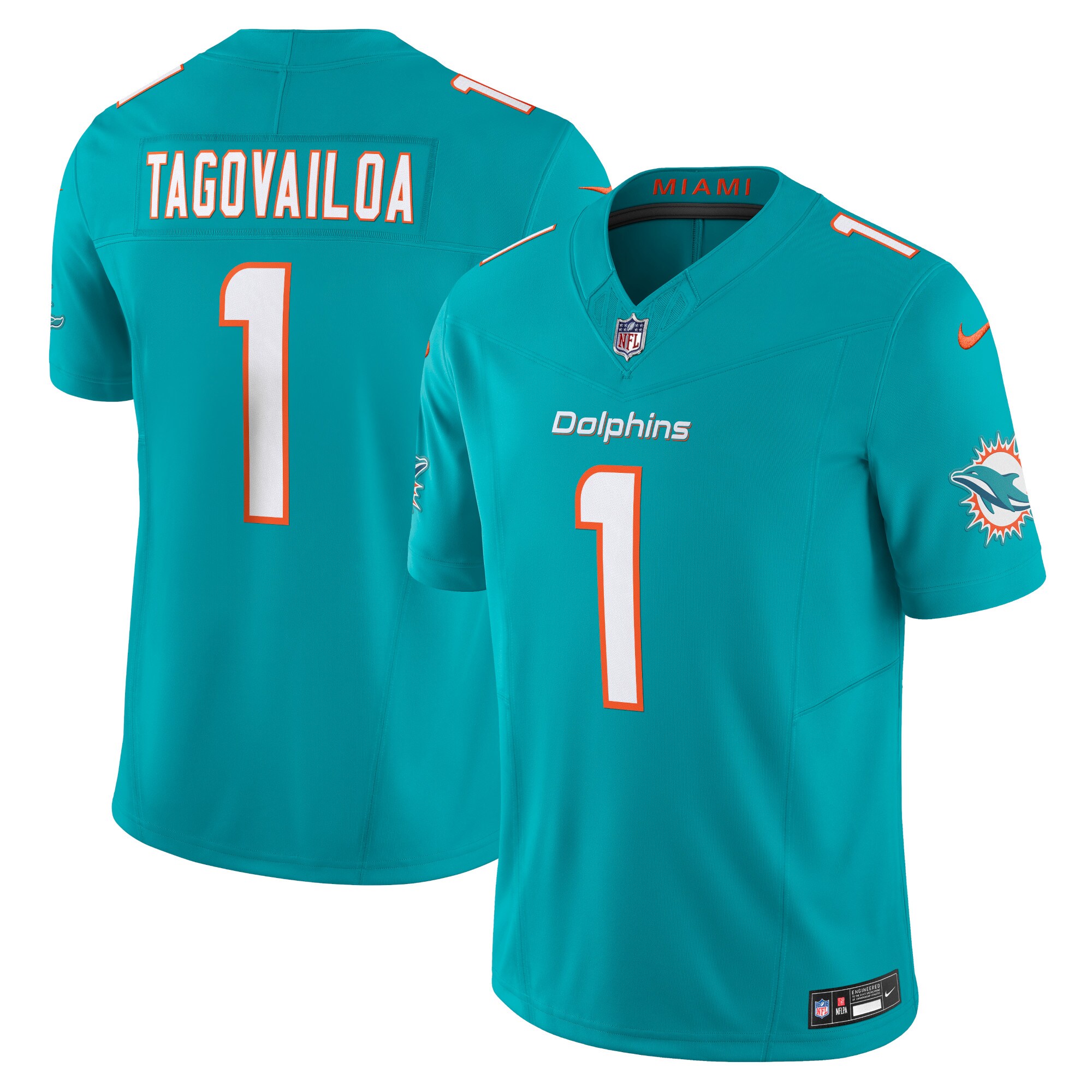 Men's Miami Dolphins Tua Tagovailoa Aqua Vapor F.U.S.E. Limited Jersey