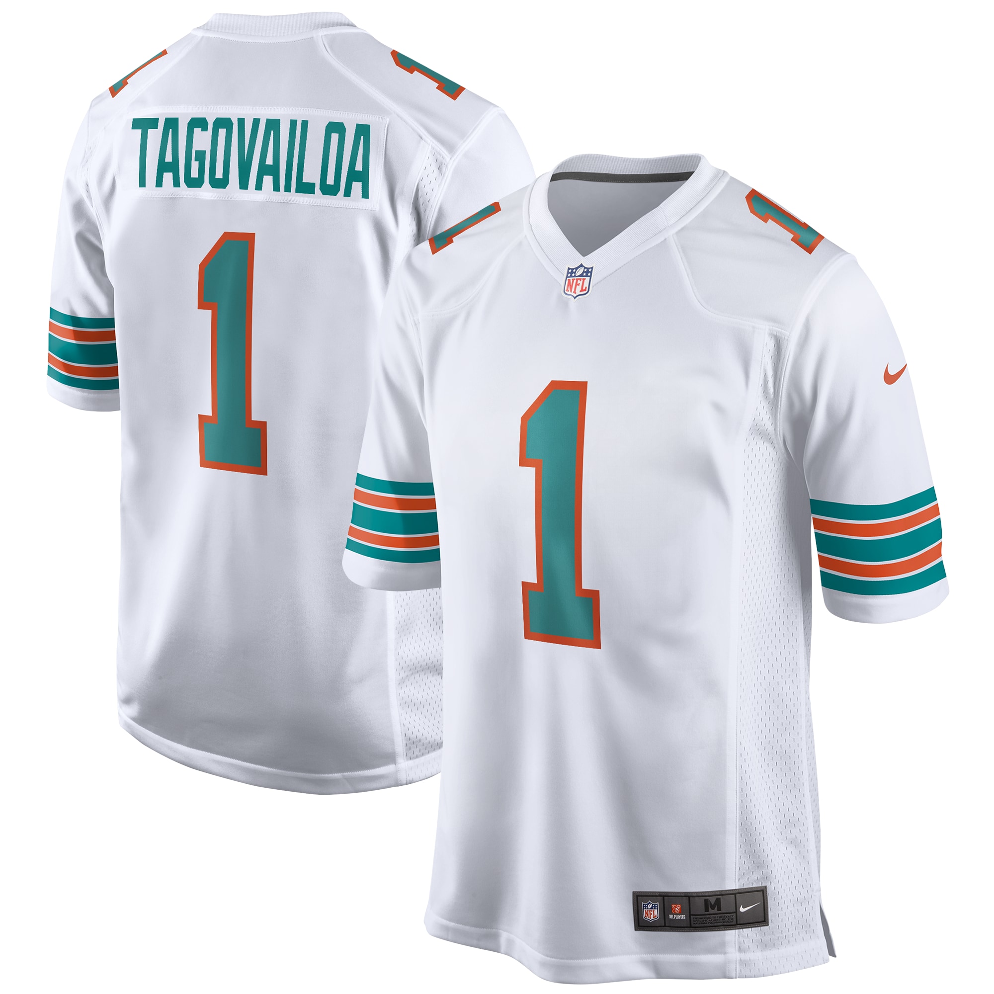 Men's Miami Dolphins Tua Tagovailoa White 2nd Alternate Game Jersey