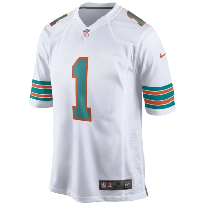 Men's Miami Dolphins Tua Tagovailoa White 2nd Alternate Game Jersey 02