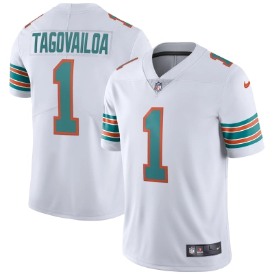 Men's Miami Dolphins Tua Tagovailoa White 2nd Alternate Vapor Limited Jersey 01