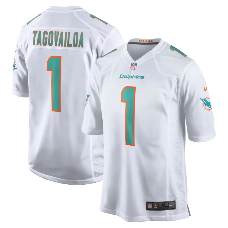Men's Miami Dolphins Tua Tagovailoa White Game Jersey