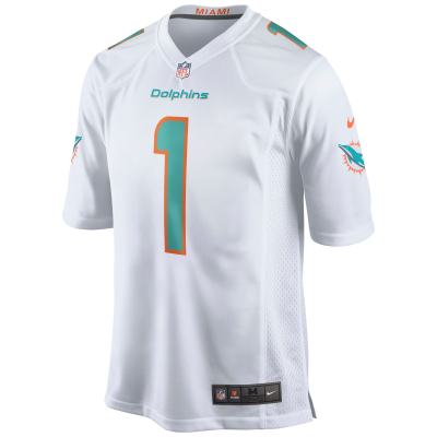 Men's Miami Dolphins Tua Tagovailoa White Game Jersey 02