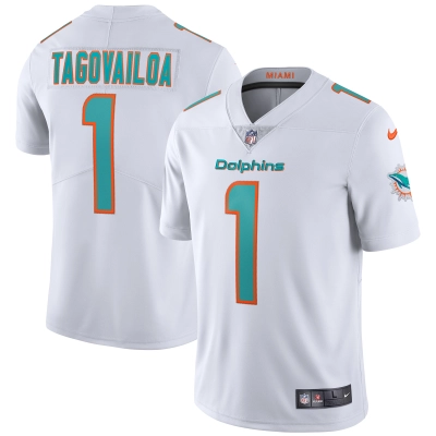 Men's Miami Dolphins Tua Tagovailoa White Vapor Limited Jersey 01