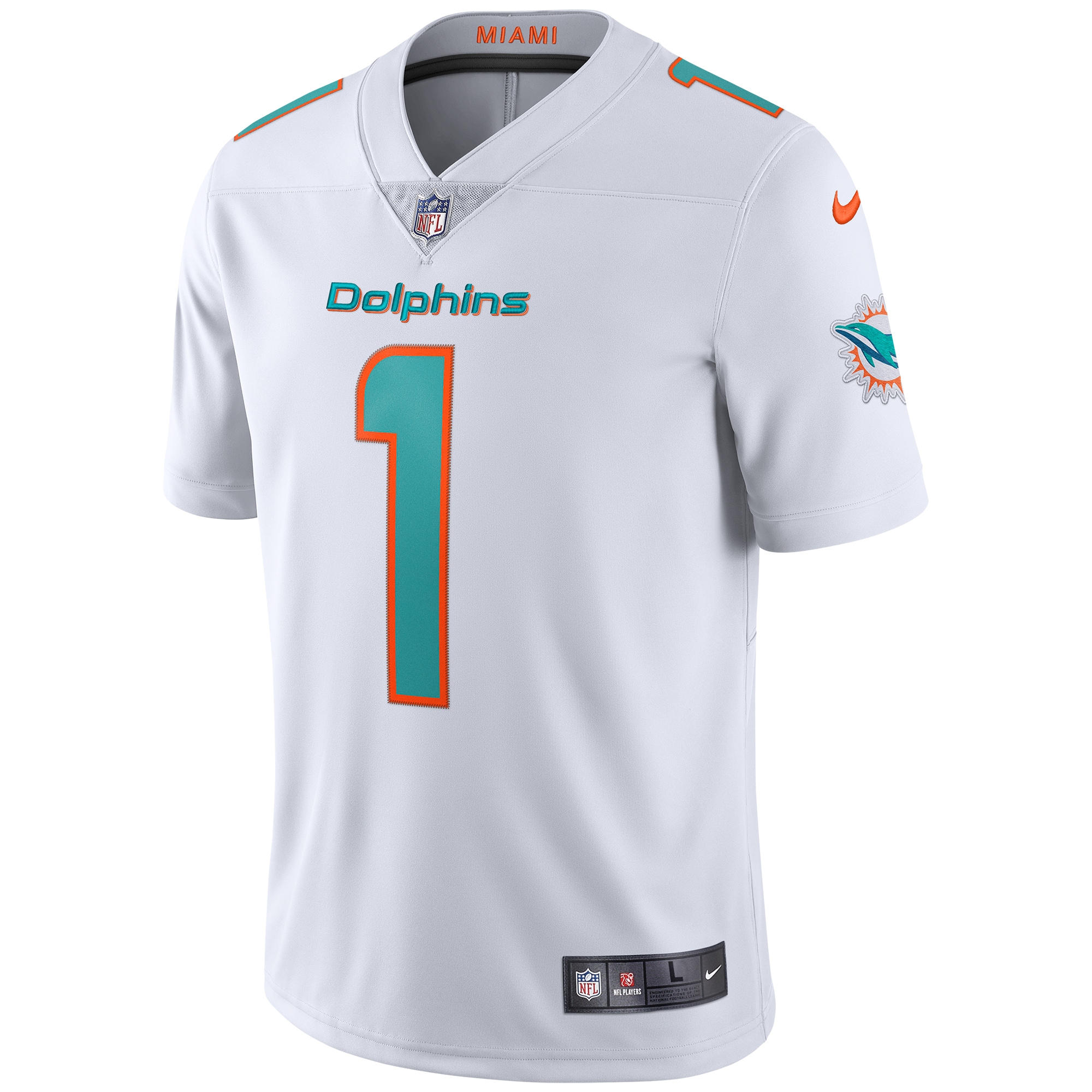 Men's Miami Dolphins Tua Tagovailoa White Vapor Limited Jersey